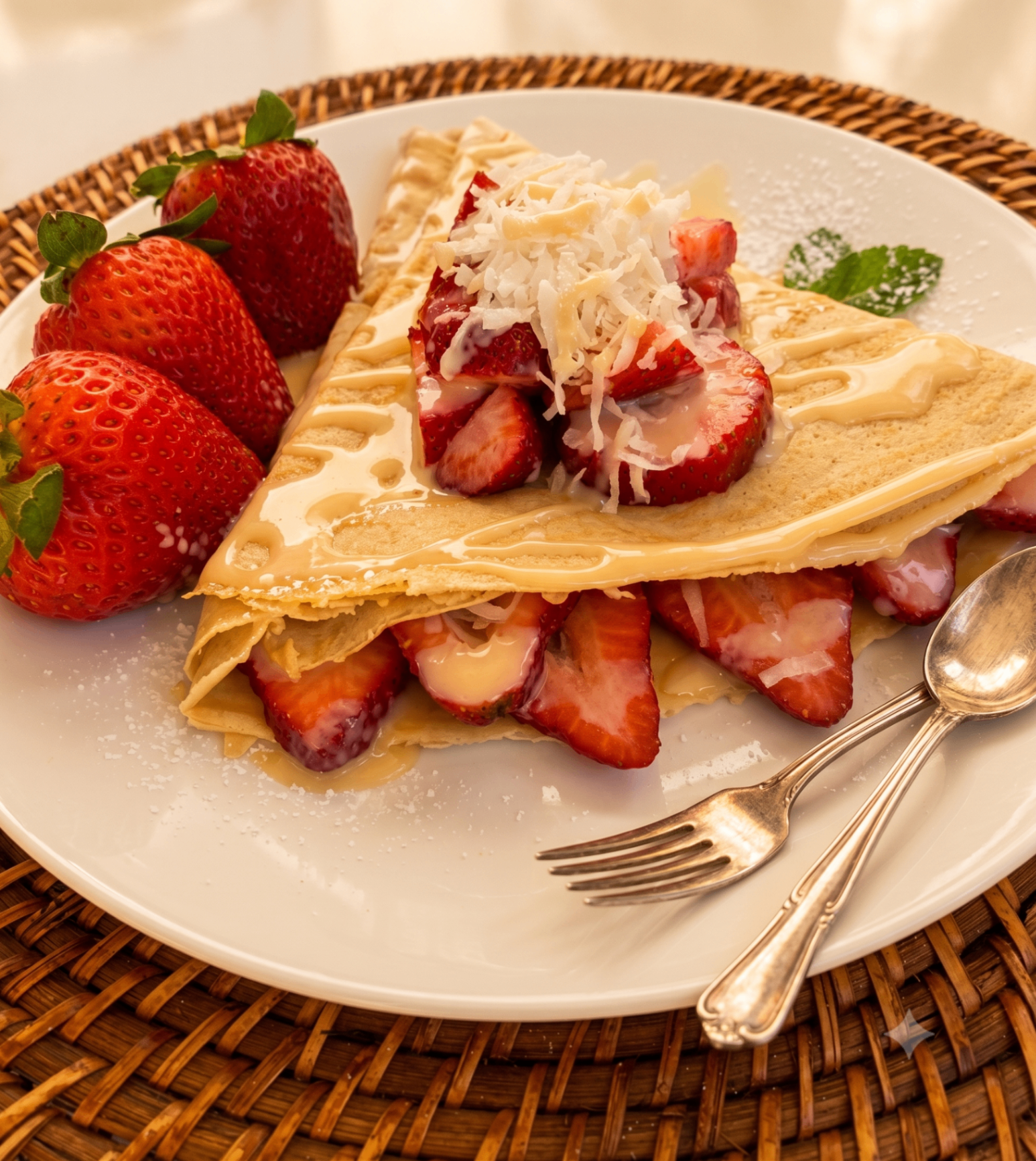 Strawberries & Cream Crepe